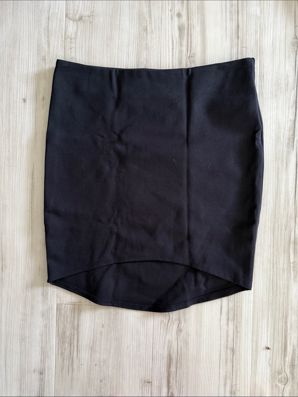 Black High-Low Mini Skirt